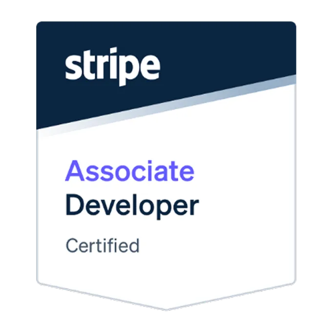 Stripe Certified Associate Developer Badge
